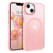 BENTOBEN Case for iphone 13/ iphone 14 , 6.1 inch Slim Translucent Matte Magnetic Shockproof Protective Anti Slip Case for iphone 13/14 6.1" , Pink