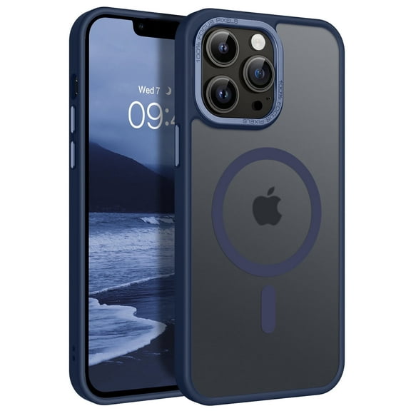 BENTOBEN iPhone 13 Pro Max Case Compatible with Mag-Safe 6.7" Tpu Magnetic Car Mount Support Dark Blue