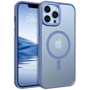 BENTOBEN iPhone 13 Pro Max Case Compatible with Mag-Safe 6.7" Tpu Magnetic Car Mount Support Light Blue