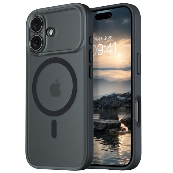 BENTOBEN Magnetic iPhone 17 Case 6.3" ,Compatible with Mag-Safe,Translucent Matte Slim Shockproof Cover Case for iPhone 17,Black