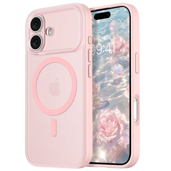 BENTOBEN Magnetic iPhone 17 Case Pink, Compatible with Mag-Safe, Translucent Matte Slim Shockproof Cover Case for iPhone 17 6.3"