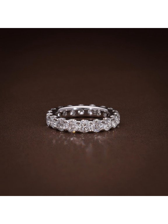 3.06CTW Round Cut Lab Grown Diamond Full Eternity Wedding Band, 925 Sterling Silver E-F VVS-VS Engagement Ring for Women