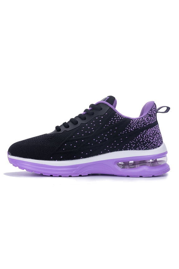 Women's Air Cushion Walking Shoes Breathable Knitted Running Sneakers Size 7.5