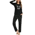 thumbnail image 1 of BEOEOSY Women's Soft Long Sleeve Pajamas Set Cute Printed Pjs Lounge Sets with Pocket Black Small, 1 of 7