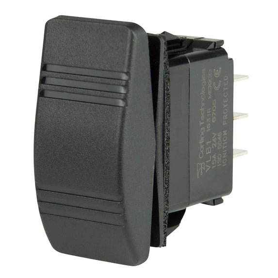 BEP 1001809 Weather Resistant Contura Dimmer Rocker Switch, (On)-Off–(On), DPDT, 1/4" Blade Terminals