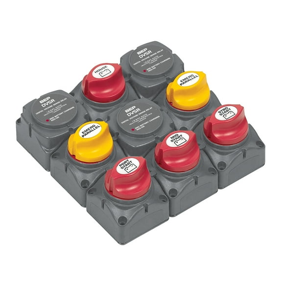 BEP 719-140A-DVSR Battery Distribution Cluster for Triple Outboard Engine with Four Battery