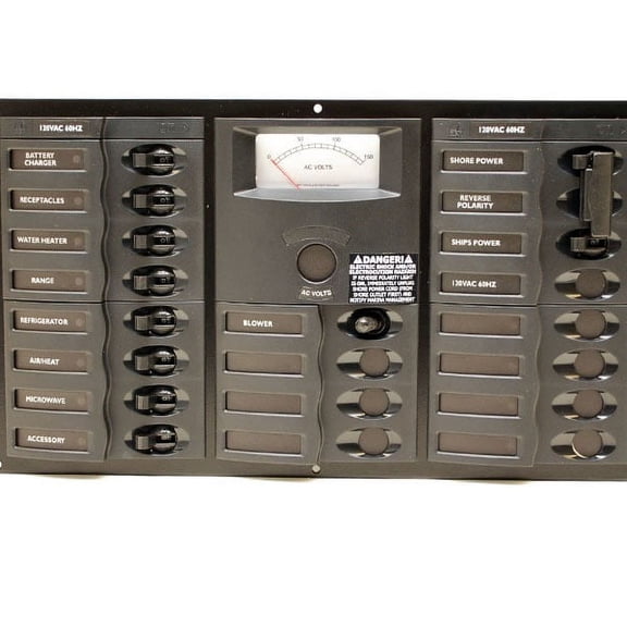 BEP Boat Breaker Panel Marine | 120VAC 60Hz 13 7/8 Inch Deluxe
