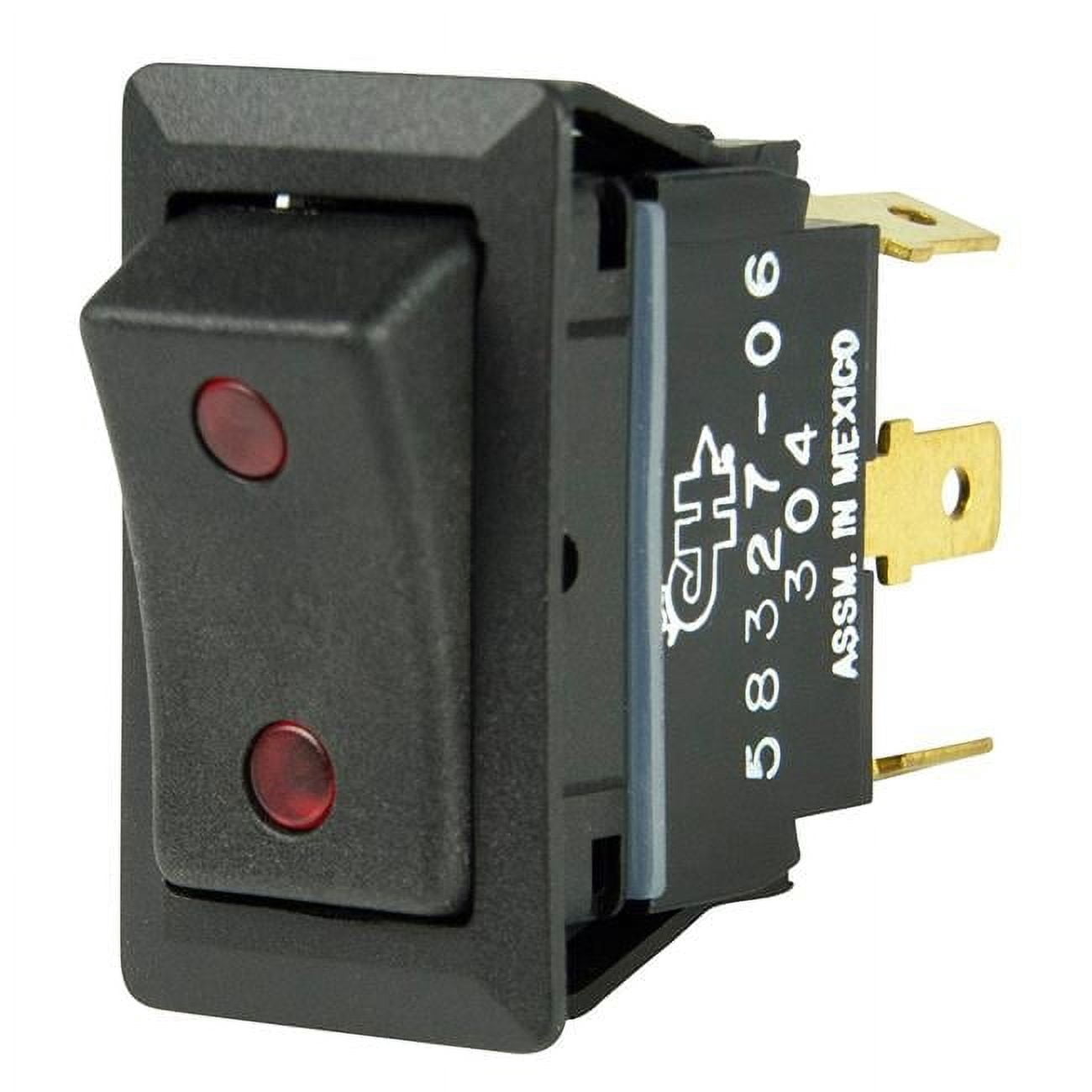 BEP Interrupteur à Bascule Scellé SPDT ON/OFF/ON Chromé - 12V/24V - IP67