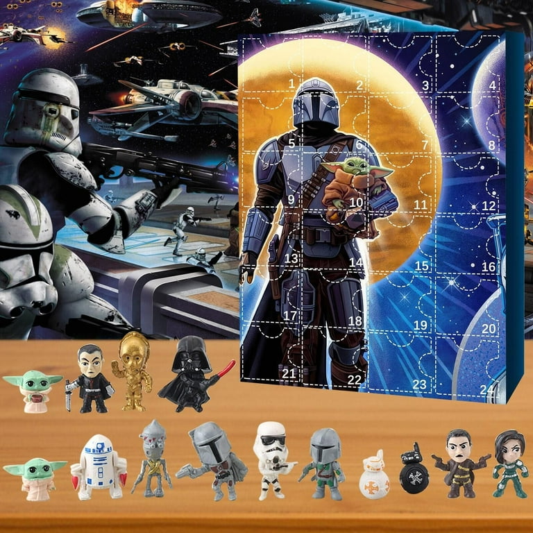 BEPONG Star Wars 2024 Advent Calendar for Kids 24 Day Christmas Baby Yoda Countdown Contains 24 Gifts Baby Yoda Action Figures and Star Wars Toys Blind Box Gift for Boys Girls Walmart