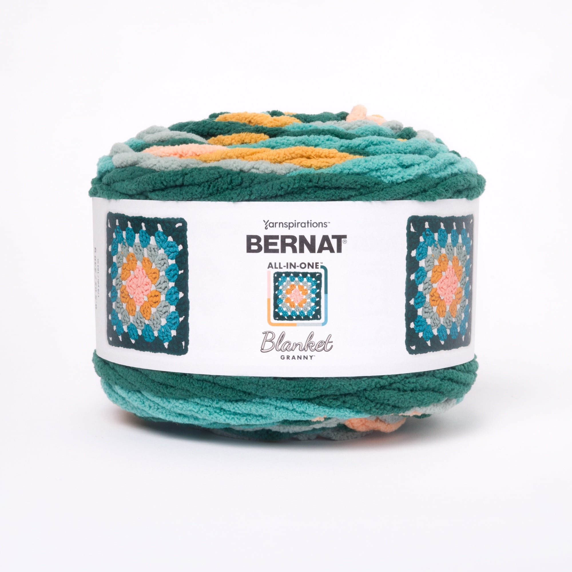 Bernat All In One Blanket Granny Square Yarn Seaside Shine 240g 8.5oz