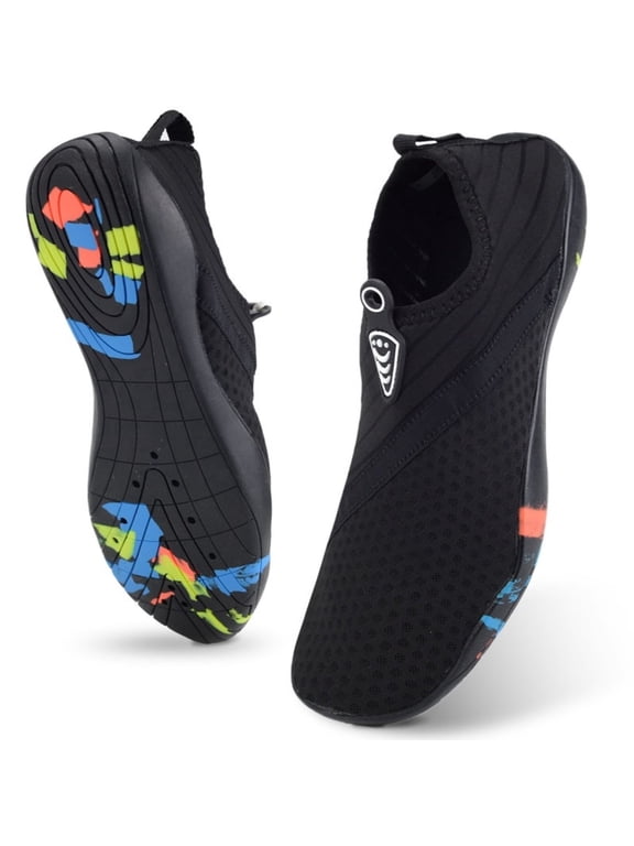Barefoot Shoes for Women Men Wide Toe Box Water Shoes Quick-Dry Aqua Shoes Non-Slip Fast-Draining for Swim Surf Beach Pool Walking Running Water Activities