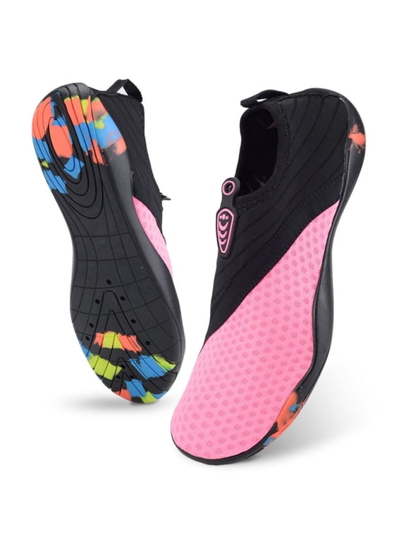 Barefoot Shoes for Women Men Wide Toe Box Water Shoes Quick-Dry Aqua Shoes Non-Slip Fast-Draining for Swim Surf Beach Pool Walking Running Water Activities