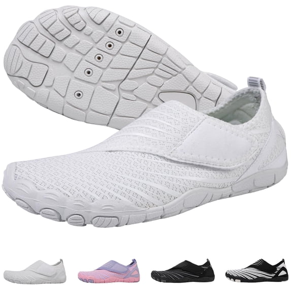 BERANMEY Barefoot Waters Shoes for Women Men Upgrade Wide Toe Box Voyabarefoot Hiking Shoes Non-Slip Adjustable Comfortable Slip-On for Outdoor Hiking & Beach Walking Travel