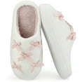 thumbnail image 1 of BERANMEY Bow Slippers for Women with Memory Foam Cute Plush House Slippers Non-Slip Indoor Outdoor Cozy Warm Fuzzy Slippers with Adorable Bows for Women & Girls, 1 of 9