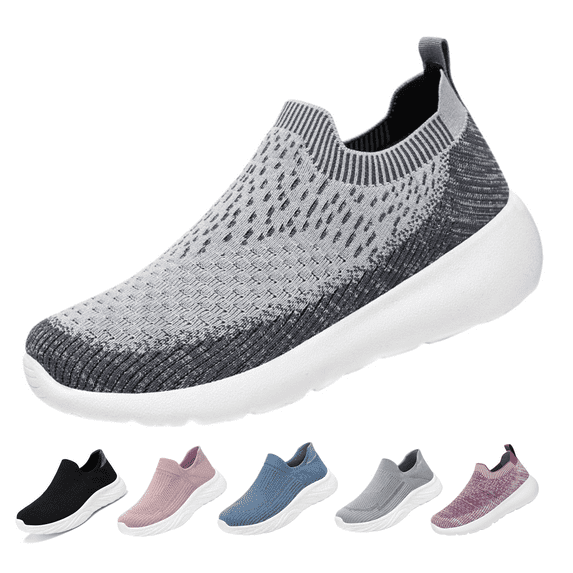 BERANMEY Breathable Mesh Running Shoes Women's Lightweight Slip-On Sneakers Comfortable Casual Tennis Shoes for Walking & Sports Casual Sneakers for Women and Men Couple Shoes
