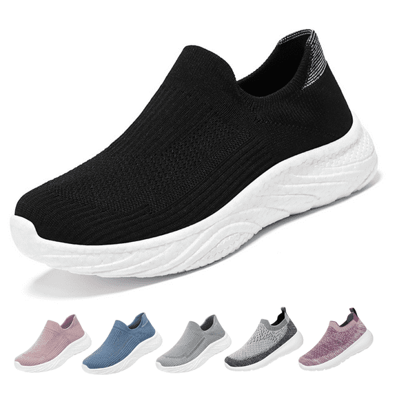 BERANMEY Breathable Mesh Running Shoes Women's Lightweight Slip-On Sneakers Comfortable Casual Tennis Shoes for Walking & Sports Casual Sneakers for Women and Men Couple Shoes