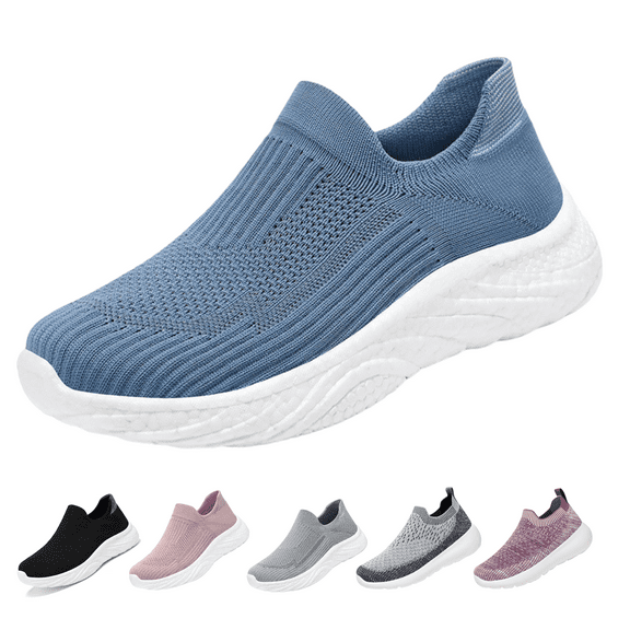 BERANMEY Breathable Mesh Running Shoes Women's Lightweight Slip-On Sneakers Comfortable Casual Tennis Shoes for Walking & Sports Casual Sneakers for Women and Men Couple Shoes