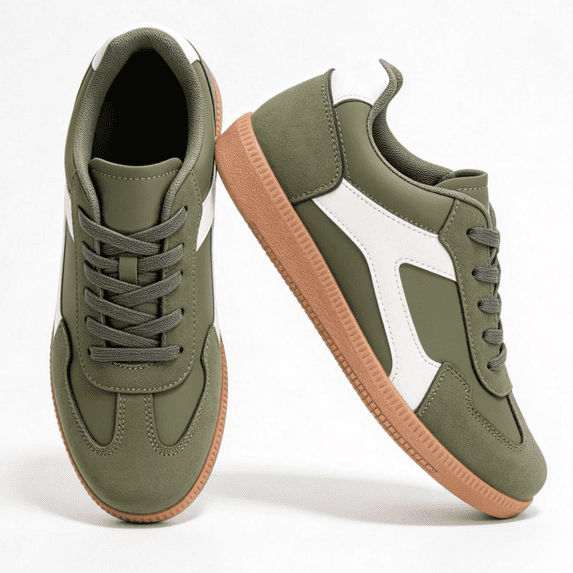 BERANMEY Casual Sneakers for Women Breathable Fashion Sneakers Lightweight Walking Shoes with Memory Foam Low-Top Retro Non Slip Womens Sneakers with Anti Slip Sole for Tennis & Daily Walking