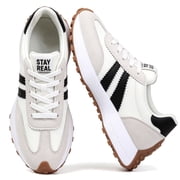 Casual Sneakers for Women Lightweight Non-Slip Fashion Sneakers with Memory Foam Insole Womens Platform Shoes for Everyd