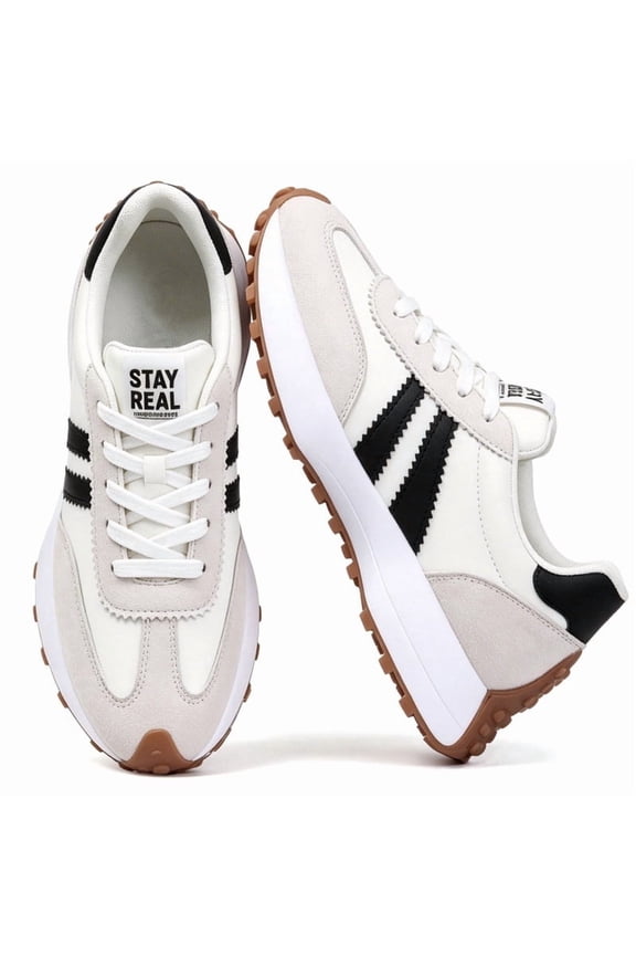 Casual Sneakers for Women Lightweight Non-Slip Fashion Sneakers with Memory Foam Insole Womens Platform Shoes for Everyday Wear