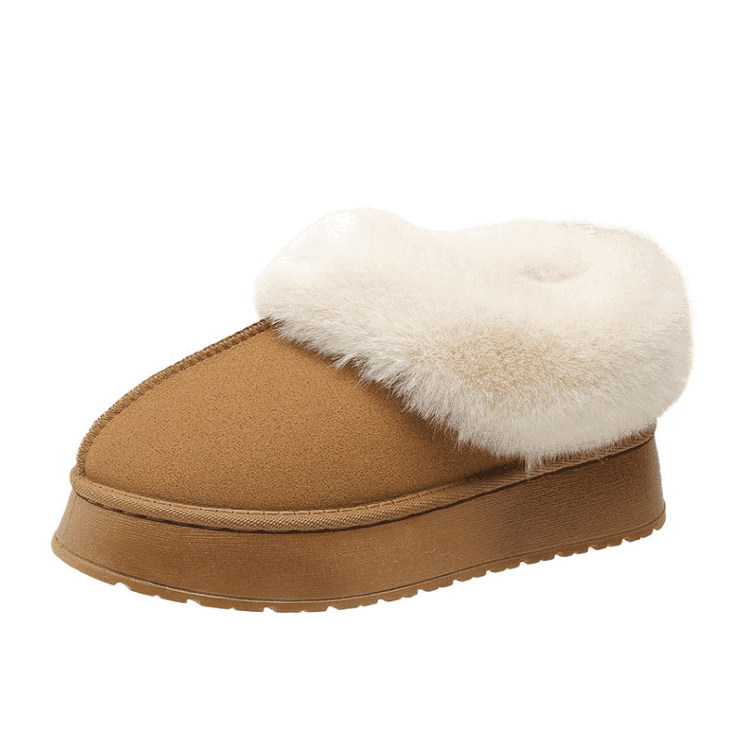 BERANMEY Casual Warm Snow Mini Boots for Women Stylish Cozy Plush Sports Boots Ankle Anti-Slip Comfy Scuff Warm Plush Boots with Faux Fur Lining Couple's Shoes for Women and Men
