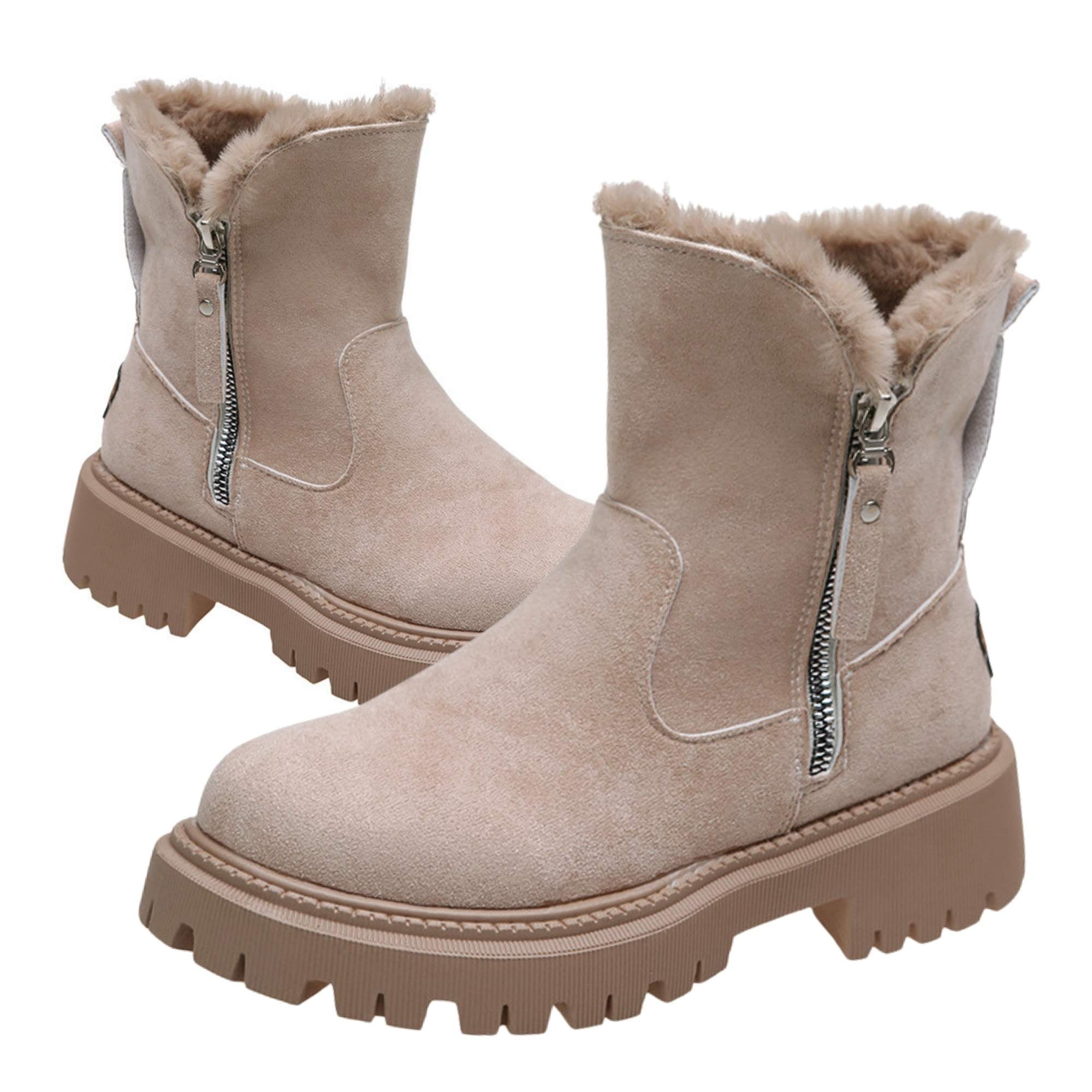 BERANMEY Casual Winter Snowboots For Women Waterproof Ankle Booties For