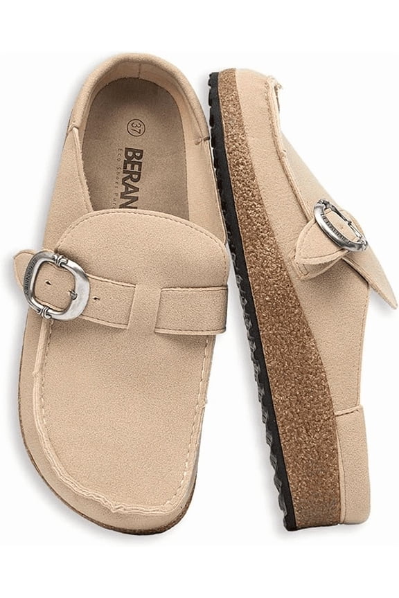 Casual Women's Mules & Clogs Slip-On Memory Foam Cloud Mules for Womens Mens with Non-Slip Sole Indoor/Outdoor Comfort Supportive Cork Sole Mules for Women 2025