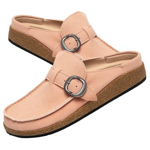 BERANMEY Casual Women's Mules & Clogs Slip-On Memory Foam Cloud Mules for Womens Mens with Non-Slip Sole Indoor/Outdoor Comfort Supportive Cork Sole Mules for Women 2025