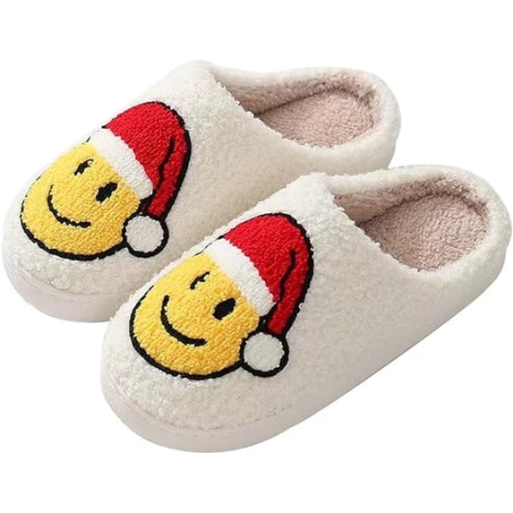 BERANMEY Christmas Slippers for Womens Plush Warm Cute Slippers Womens Mens Fuzzy House Slippers Christmas Gifts For Girls Women Girlfriend