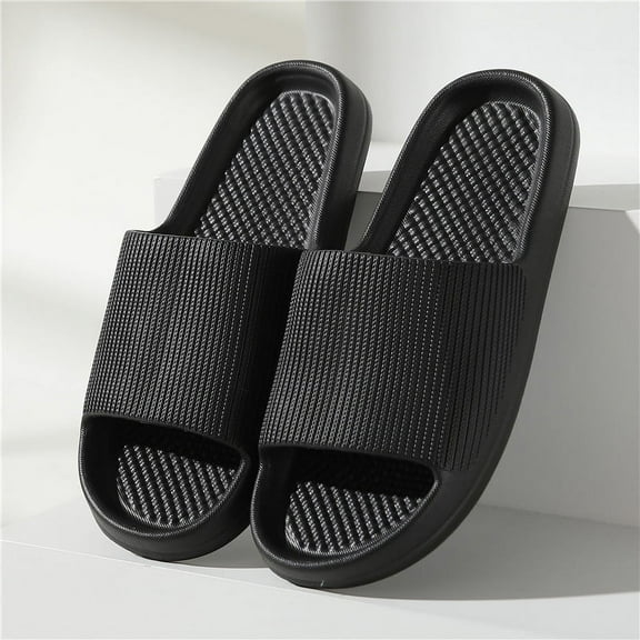 BERANMEY Cloud Slippers for Women and Men,Couple Slippers Cloud Slides Soft Thick Sole, Non Slip Bathroom Pillow Slippers Sandals