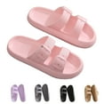 thumbnail image 1 of BERANMEY Comfort Cloud Slippers For Women and Men Double Buckle Adjustable Slides Pillow Slippers EVA Flat Sandals Unisex Slippers, 1 of 8