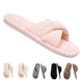 Dearfoams Women's Moc Toe Clog Slippers with Chunky Knit Collar