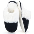thumbnail image 1 of BERANMEY Comfy Slippers for Women Fuzzy House Shoes with Memory Foam, Warm Faux Fur Lining & Non-Slip Sole for Indoor Outdoor Bedroom and Bathroom, 1 of 8