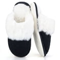 thumbnail image 1 of BERANMEY Comfy Slippers for Women Fuzzy House Shoes with Memory Foam, Warm Faux Fur Lining & Non-Slip Sole for Indoor Outdoor Bedroom and Bathroom, 1 of 8