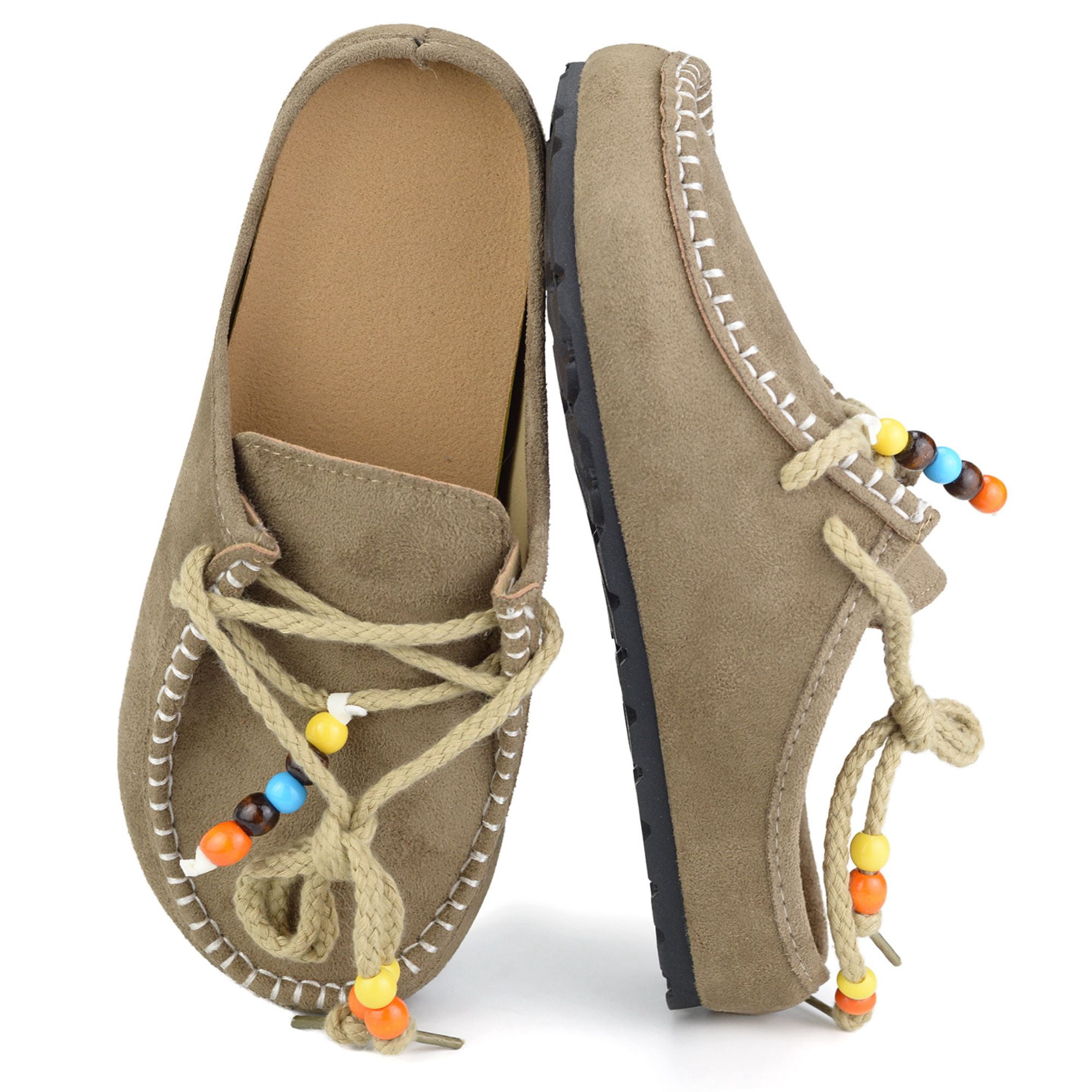 BERANMEY Cork Mules for Women Boho Slip-On Womens Mules with Memory ...