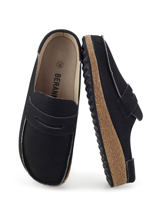 Cork Mules for Women with Memory Foam Slip-on Cork Sole Casual Shoes for Women Men Non-Slip Mules & Clogs Indoor Outdoor