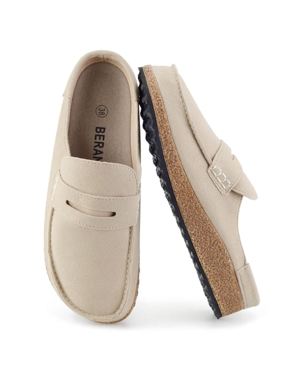 Cork Mules for Women with Memory Foam Slip-on Cork Sole Casual Shoes for Women Men Non-Slip Mules & Clogs Indoor Outdoor
