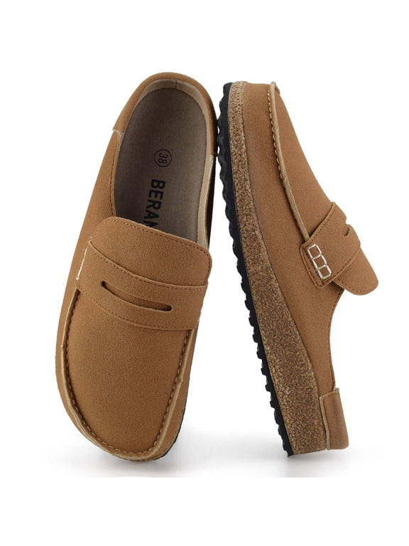 Cork Mules for Women with Memory Foam Slip-on Cork Sole Casual Shoes for Women Men Non-Slip Mules & Clogs Indoor Outdoor