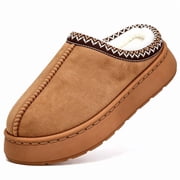 BERANMEY Cozy Platform Fuzzy Slippers for Women and Men Short Ankle Slippers with Anti-Slip Sole Lined with Warm Furry Perfect for Indoor & Outdoor Use
