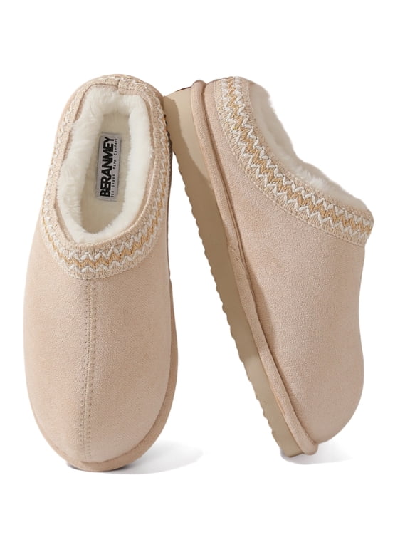 Cozy Women Slippers Platform Fuzzy Slippers for Womens and Mens Short Ankle Slippers with Anti-Slip Sole Lined with Warm Furry Perfect for Indoor & Outdoor Use
