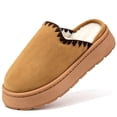 thumbnail image 1 of BERANMEY Cozy Platform Fuzzy Slippers for Women and Men Short Ankle Slippers with Anti-Slip Sole Lined with Warm Furry Perfect for Indoor & Outdoor Use, 1 of 9