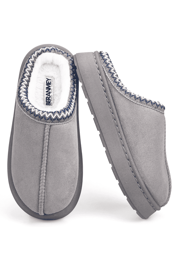 Cozy Platform Fuzzy Slippers for Women and Men Short Ankle Slippers with Anti-Slip Sole Lined with Warm Furry Perfect for Indoor & Outdoor Use