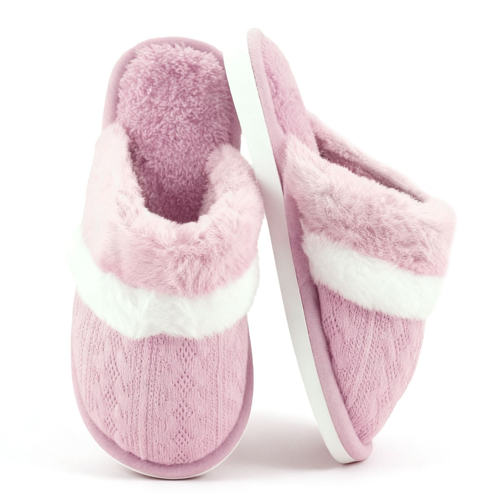 BERANMEY Cozy Slippers Women House Shoes Memory Foam Insoles Soft Fuzzy Cozy Indoor Outdoor Anti Skid Rubber Sole Great Gift Mom Girlfriend Ladies