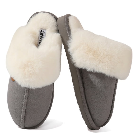 BERANMEY Cozy Slippers for Women Men Warm Fuzzy Womens Slippers Slip-on House Slippers Shoes Non slip Sole Slippers Comfortable Lightweight for Indoor Outdoor Daily