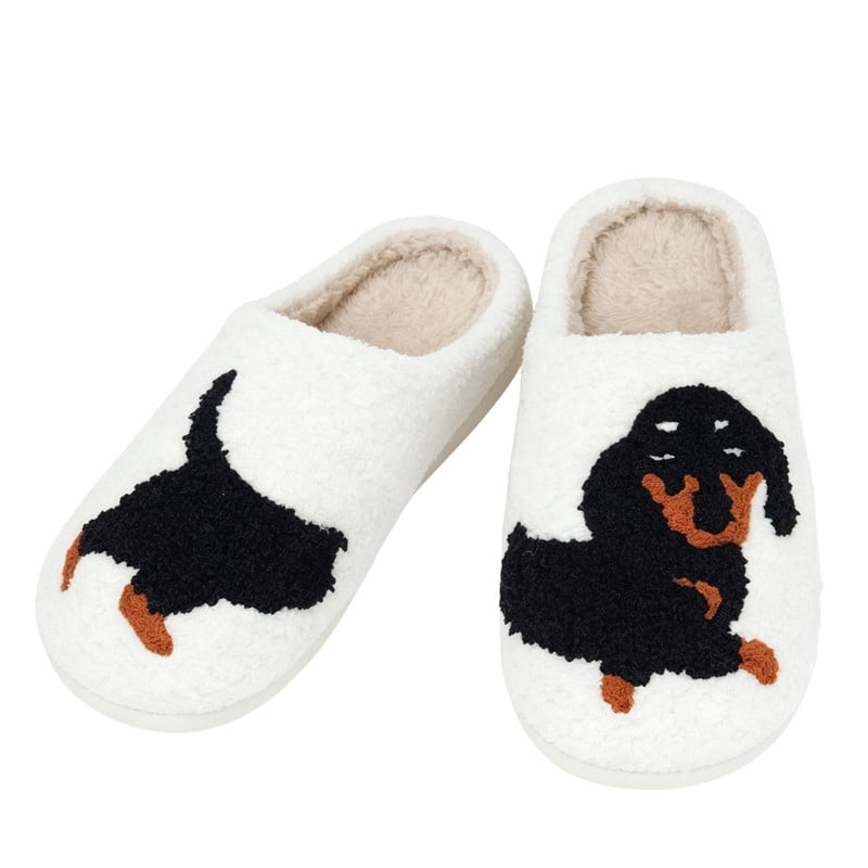 BERANMEY Cute Animal Slippers for Women Perfect Soft Plush Comfy Warm Slip-On Womens Slippers Indoor Fluffy House Slippers for Women and Men Non-slip Fuzzy Flat Slides