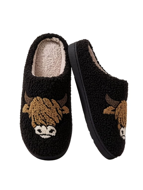 Cute Animal Slippers for Women Mens Perfect Soft Plush Comfy Warm Slip-On Womens Slippers Indoor Fluffy Non-slip House Slippers