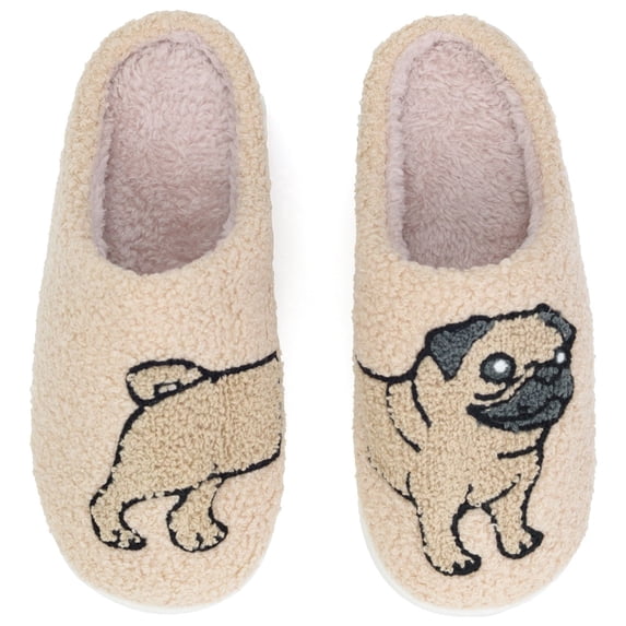 BERANMEY Cute Animal Slippers for Women Perfect Soft Plush Comfy Warm Slip-On Womens Slippers Indoor Fluffy House Slippers for Women and Men Non-slip Fuzzy Flat Slides