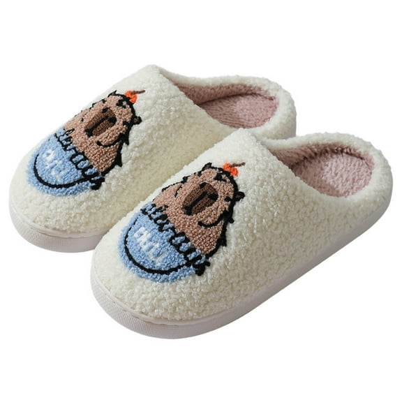 BERANMEY Cute Animal Puppy Butterfly Dogs Slippers for Women Perfect Soft Plush Comfy Warm Slip-On Slippers fo Women Indoor Fluffy House Slippers for Women and Men Non-slip Fuzzy Flat Slides