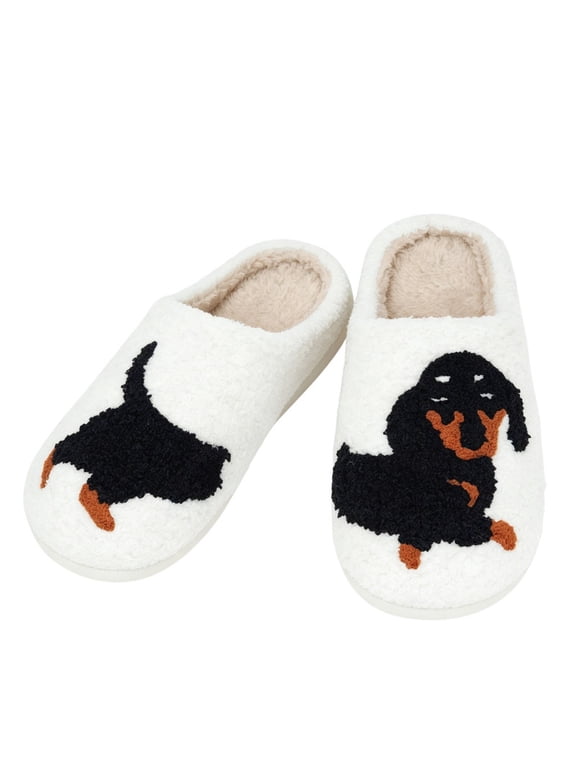 Cute Animal Slippers for Women Perfect Soft Plush Comfy Warm Slip-On Womens Slippers Indoor Fluffy House Slippers for Women and Men Non-slip Fuzzy Flat Slides