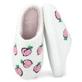 thumbnail image 1 of BERANMEY Cute Fruits Print Slippers for Women Soft Plush Comfy Warm Slip-On Couple CartoonWomens Slippers Indoor Fluffy House Slippers for Women and Men Non-slip Fuzzy Flat Slides, 1 of 9